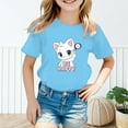 thumbnail image 2 of MEZZALL Kids Girls Cute Graphic Cartoon T-Shirts Round Neck Short Sleeve Tee Summer Casual T Shirt Tee Lovely Baby Toddler Dailywear, 2 of 5