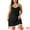 Black, variant on DARING DIVA Women's Plus Lace Strap Babydoll Chemise Nightgown 1X Blue