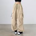 thumbnail image 2 of Women's Jogger Style Utility Casual Pants Daily Use Versatile Fit with Pockets for Spring Summer Fall Seasons Loose Fit Lounge Comfy Fall Winter Trousers, 2 of 4