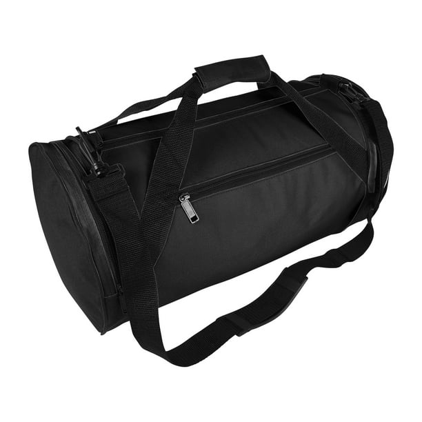 DALIX 18" Round Duffle Bag Flexible Roll Gym Traveling Bag in Black