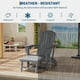 thumbnail image 4 of Yeshouse  Sillas Adirondack plegables, mecedora de exterior de HDPE resistente a la intemperie con otomana retráctil, asientos Adirondack para patio, terraza o espacios al aire libre, 4 of 8