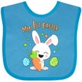 thumbnail image 3 of Inktastic My 1st Easter Bunny with Eggs and Carrot Boys or Girls Baby Bib, 3 of 4