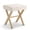 Linen Color-sand Legs, variant on Square Linen Makeup Stool, Metal X Legs, Small Ottoman Stool Chair for Vanity, Modern Padded Seat Foot Rest for Makeup Room, Bathroom