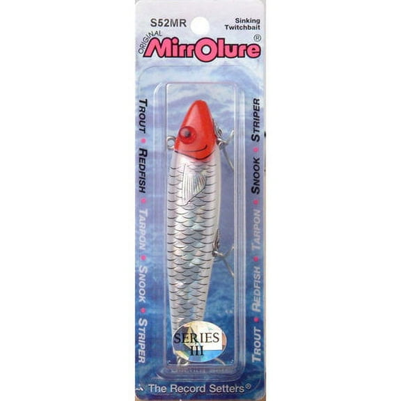 MirrOlure Series III S52MR 3-5/8 oz, Red White