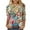 Multicolor Plus Size Blouse for Women_0, variant on CYMMPU Blouses for Women Dressy Casual Round Neck Spring Tops Flower Pattern Loose Fit Summer Trendy Shirts Tunic Tops 3/4 Sleeve Lightweight Basic Tees Multicolor M
