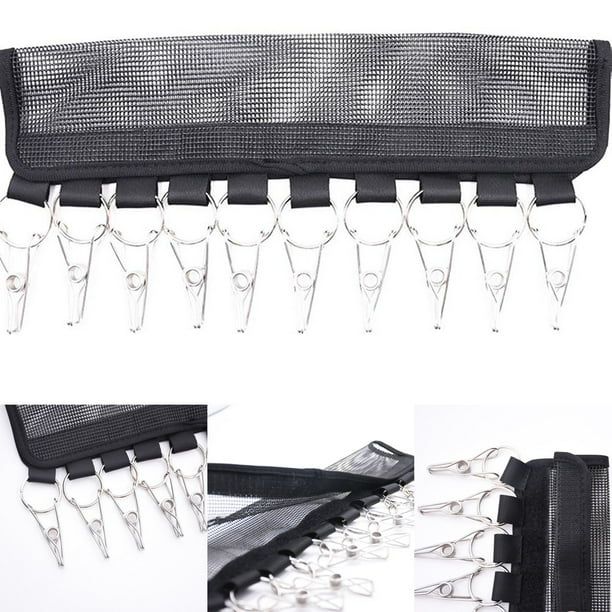 Organizador de Visera de Gorra de Béisbol | Colgador de clip de acero inoxidable | Almacenamiento de montaje en puerta de pared | Se adapta a gorras de camionero ajustadas | Malla de plástico