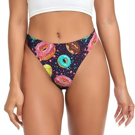 Sigee Donuts1 for Women s G-String Panty  Low Rise  Soft Lace Perfect for Everyday Wear or Special Occasions-XX-Large