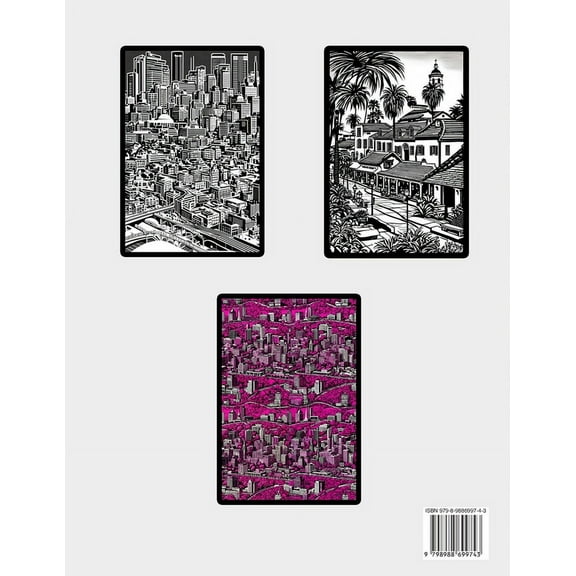 Coloring Book for Kids and Teens North American City Landscapes Volume 4, (Paperback)