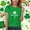 Green#2, variant on Children St Patricks Day Casual Print T-Shirt Round Neck Short Sleeve Holiday Celebration Everyday Wear Kids Versatile Summer Tee Festive Apparel Tops(Green#1,7-8 Years)