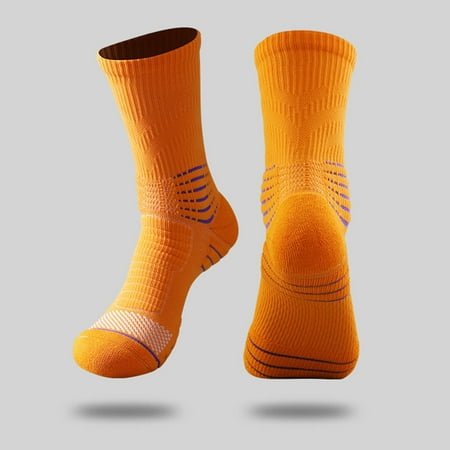 

IDALL Socks for Women Crew Socks Plus Size Toweling Casual Women s Lady Cloth Slippers Slides House Slippers Men With Ankle Socks No Show Socks Orange