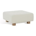 thumbnail image 5 of SAFAVIEH Couture Bradfield Modern Boucle Cocktail Ottoman, Ivory/Natural, 5 of 7