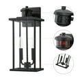 thumbnail image 6 of C Cattleya 2-Pack Classic Matte Black Motion Sensor Dusk to Dawn Outdoor Wall Lantern, 6 of 8