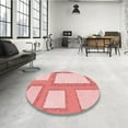 thumbnail image 4 of Ahgly Company Machine Washable Indoor Square Transitional Red Area Rugs, 7' Square, 4 of 7