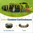 thumbnail image 3 of SPECSTAR Outdoor Cat Enclosures 2-in-1, Portable Catio w/Cat Tent, Circle Playpen Tunnel, for Kitty and Small Animals,w/Storage Bag Removable Bottom, 3 of 7