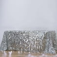 thumbnail image 2 of Efavormart 90X156" Silver Premium Big Payette Sparkly SEQUIN Rectangle Tablecloth For Wedding Party Kitchen Dining Catering Party, 2 of 8