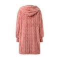thumbnail image 5 of Women's Winter Hooded Jacket Soft Cozy Oversized Outerwear Casual Loose Fit Long Sleeve Warm Coat For Fall And Cold Weather RD1, L, 5 of 9