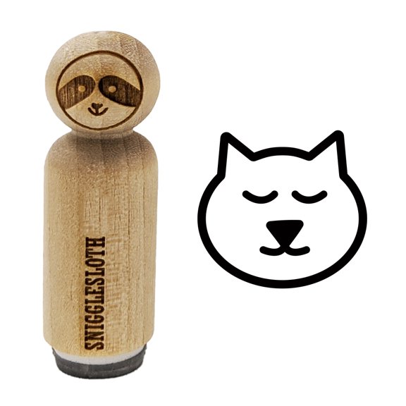 Cat Face Rubber Stamp for Scrapbooking Crafting Stamping - Mini 1/2 Inch