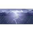 thumbnail image 4 of Night Piggy Bank, Lightning Strike Thunderstorm in the Air at Dark Night Rainy Electric Force Bolts Image, Ceramic Coin Bank Money Box for Cash Saving, 3.6" X 3.2", Blue, by Ambesonne, 4 of 4