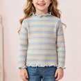 thumbnail image 2 of WXFAZCVU Girls' Long Sleeved T Shirt Cotton Pullover Tops Versatile Fall Clothes Going Out Size 2-3 Years, 2 of 4