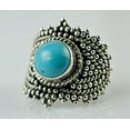 thumbnail image 2 of Navya Craft Turquoise 925 Sterling Silver Handmade Women Statement Ring Size 6.5, 2 of 4