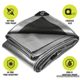 thumbnail image 5 of Core Tarps 8 Mil Heavy Duty Tarp Camping Tarpaulin Waterproof Cover, Silver/Black 16′ X 20′Ft, 5 of 7