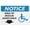 Warning Sign 3, variant on Notice Area Of Rescue Assistance With Ada Icon And Right Arrow Aluminum Metal Tin Sign 8"x12" - Safety Restriction Alert Warning Plate, ADA Rescue Sign