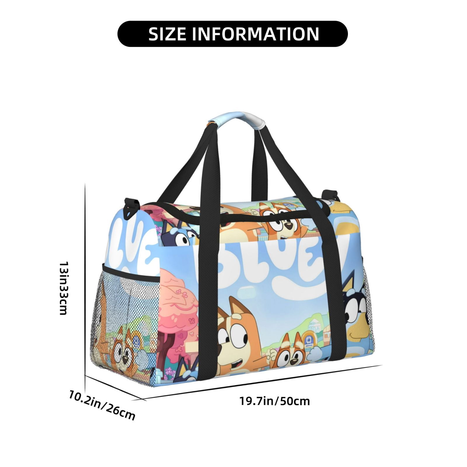 Netaao Bluey for Travel Duffle Bag,Weekender Carry On For Women, Travel Essentials Sport Gym Bag for Men