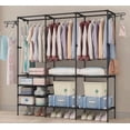 thumbnail image 4 of Perchero Rack Armario De Piso Practiksa Para Ropa Y Zapatos Color Negro, 4 of 5