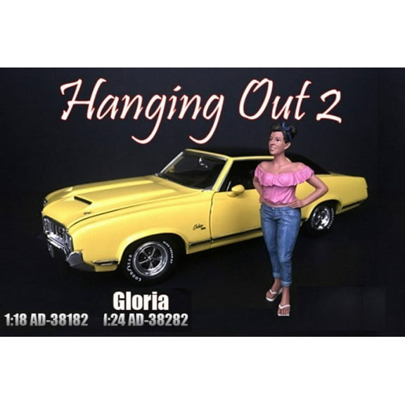 Gloria Figure, Pink with Blue - American Diorama 38182 - 1/18 Scale Figurine - Diorama Accessory