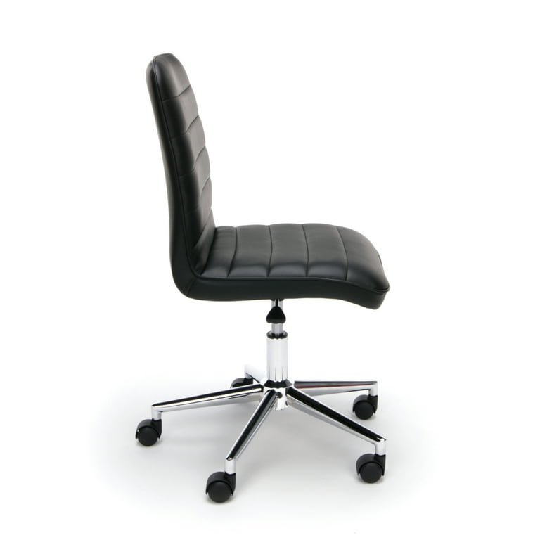 Ofm essentials collection armless cheap leather desk chair