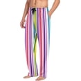 thumbnail image 5 of Mexican Serape Stripes Ghost Pajama Pants, Men's Lounge Pants Light with Drawstring and Pockets, Christmas New Year Birthday Father's Day Gifts, Small, 5 of 7
