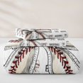 thumbnail image 5 of Manfei Baseball Sport Theme Bed Spread Queen For Kids,Aesthetic Bow Pattern Queen Coverlet Set For Girls,3 Pieces, 5 of 7
