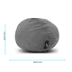 thumbnail image 2 of Sillón Puff con cama Matrimonial Puff Mx Matrimonial Gamuza Gris, 2 of 4