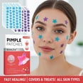 thumbnail image 6 of 280PCS Pimple Patches for Face, Star Pimple Patches for Face, Stars, Glitter, Regular, Glow in the Dark, Translucent for Various Blemish Star Spot Stickers Invisible Zit Absorbing - Color D, 6 of 9