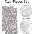 thumbnail image 2 of Soft Hand Fingertip Towels, 2 Pcs Face Bath Towels Small Simple Flowers Absorbent Washcloths for Bathroom Hotel Kitchen, 30"x15", 2 of 6