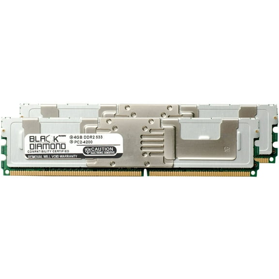 8GB 2X4GB Memory RAM for SuperMicro SuperServer 7000 Series 7045A-T DDR2 FBDIMM 240pin PC2-4200 533MHz Black Diamond Memory Module Upgrade