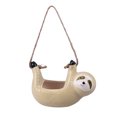 thumbnail image 1 of Shisuyan Sloth Shape Flower Pot Hanging Succulent Plant Pot Container Unique Home Decoration Ornament for Living Room Office (Yellow), 1 of 8