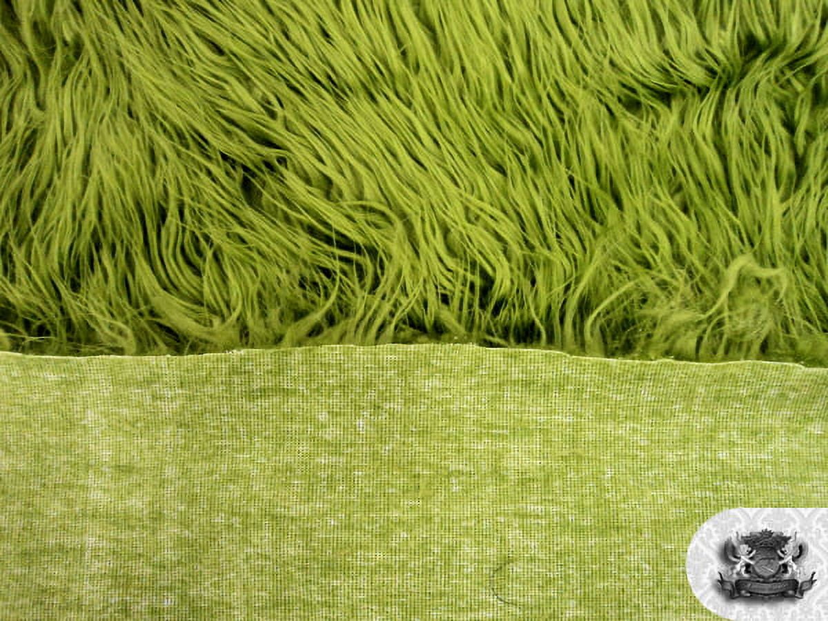 Mongolian Faux Fur Olive Green Fabric Sold By The Yard