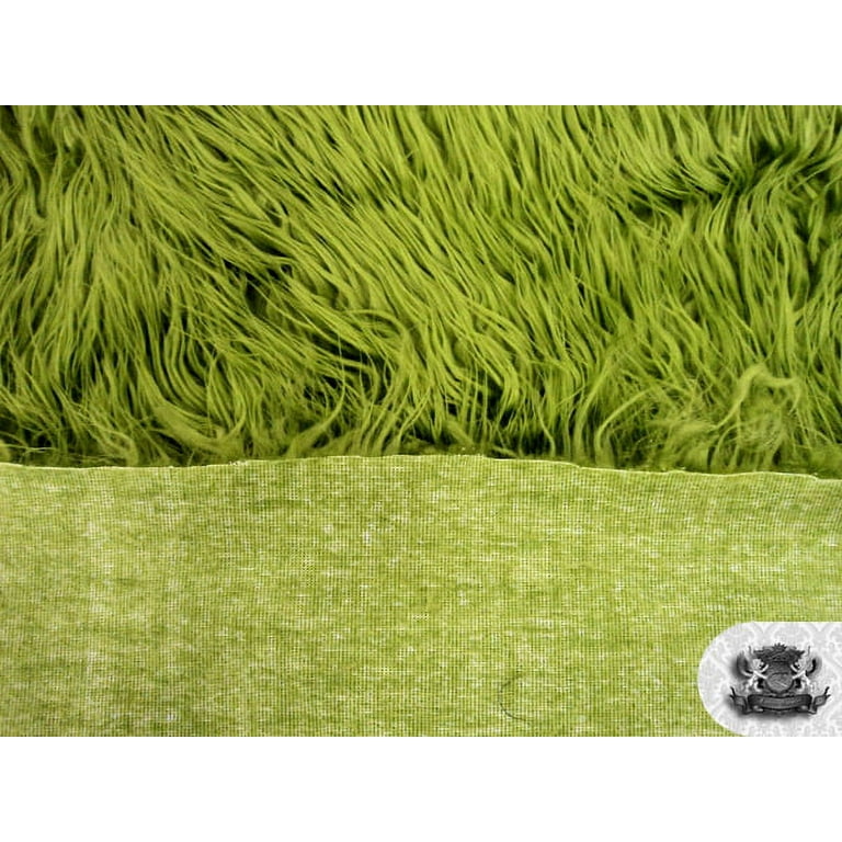 Green/Brown imitation raccoon faux fur fabric by the metre - 1607 Woodland