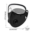 thumbnail image 3 of Reusable Carbon Filter Dust Mask, Breathable Face Mask with Eye Shield _ Black, 3 of 9