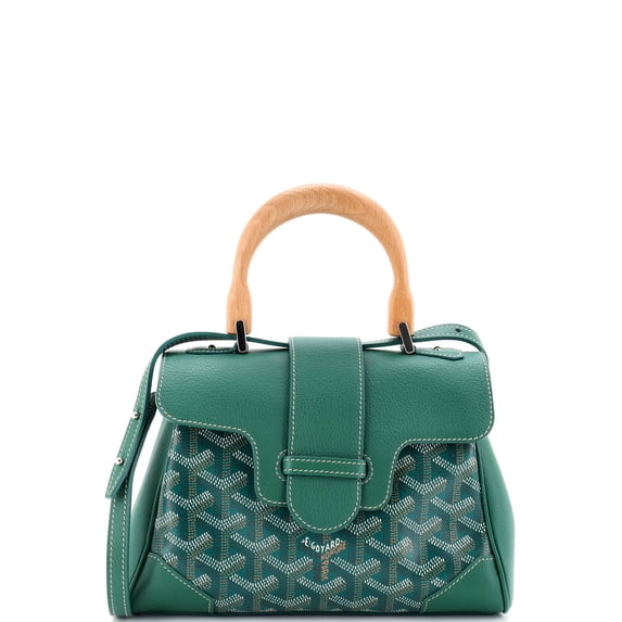 Pre-Owned Saigon Top Handle Bag Coated Canvas with Leather Mini By Rebag