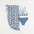 thumbnail image 6 of CAUYDY Teen Girls Bikini Swimsuit Set 3 Piece Tween Girl Bathing Suit with Cover Ups Kids Girls Children Girls 7T 8T 9T 10T 11T 12T 13T 14T Summer Swimwear (Sizes 13-14 Years,D01-Blue), 6 of 6