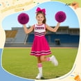 thumbnail image 2 of SUOSDEY Girls Cheerleader Costume Outfit Set,Kids Sleeveless Cheerleading Uniform for Party Birthday Halloween, 2 of 7