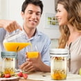 thumbnail image 3 of 2Pcs Overnight Oats Container with Lid and Stainless Steel Spoon 20oz Overnight Oats Jars Leakproof Overnight Oat Glass Cups Reusable Portable Oatmeal Container to Go for Cereal Yogurt Fr, 3 of 10