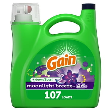 Gain Moonlight Breeze, 107 Loads Liquid Laundry Detergent, 165 fl oz