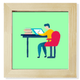 thumbnail image 1 of Designer Worked Hard Paint Seriously Square Picture Frame Wall Tabletop Display, 1 of 3