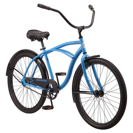 Schwinn Siesta Cruiser Bike, Single Speed, 26-inch Wheels, Blue, Mens Style