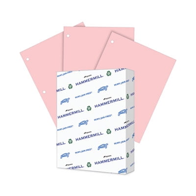 Hammermill 102962 Colors Print Paper, 3-hole, 20 Lb, 8.5 X 11, Pink, 500/ream