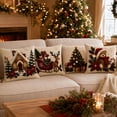 thumbnail image 3 of Christmas Indoor Decorations 2026 4 Pack Christmas Decorative Throw Pillow Covers Stereo Embossed Holiday Cushion Slipcovers Pillow Cases With Hidden Zipper For Sofa Couch, 3 of 7