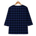 thumbnail image 7 of HLKJKLS Long Sleeve Shirts For Women 3/4 Sleeve Crew Neck Casual Holiday T Shirt Polyester Spandex Classic Print Blue S-3Xl, 7 of 7